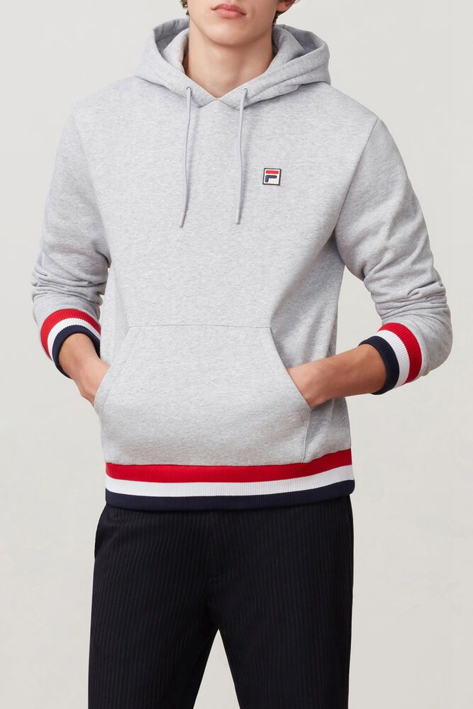 Fila Hoodie Panske Caro Siva - TESNZ0842